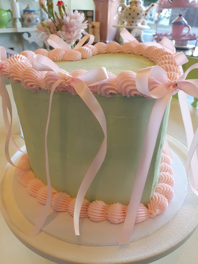 Hearts and Ribbons - Vintage Style Cake