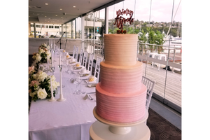 3 Tier Custom Pink Ombre Wedding Cake, My Little Cupcake Sydney
