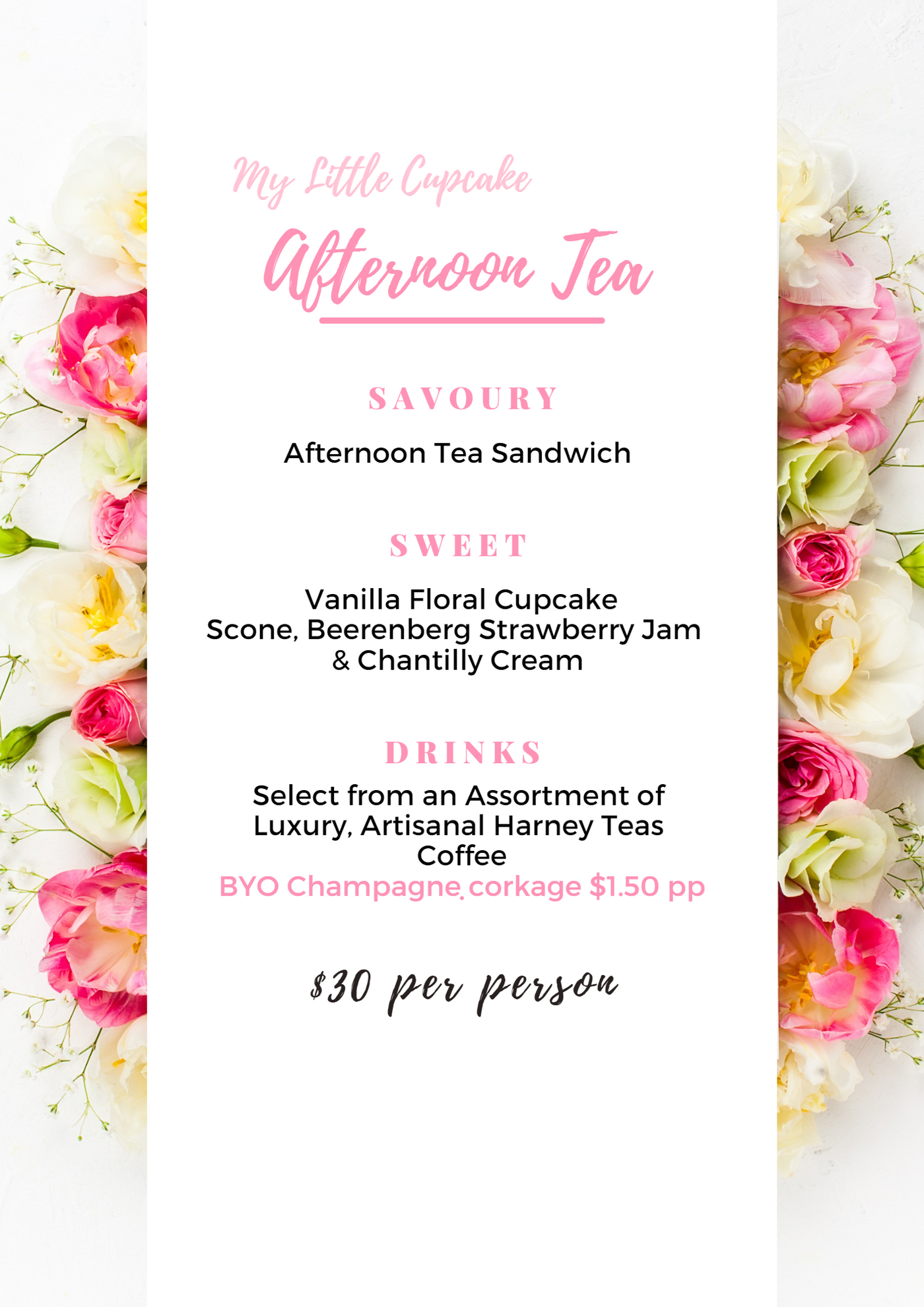 Afternoon Tea  (Booking and Deposit)