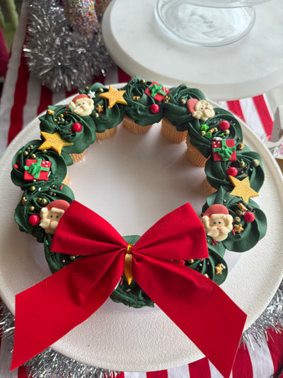 Merry & Bright Cupcake Wreath