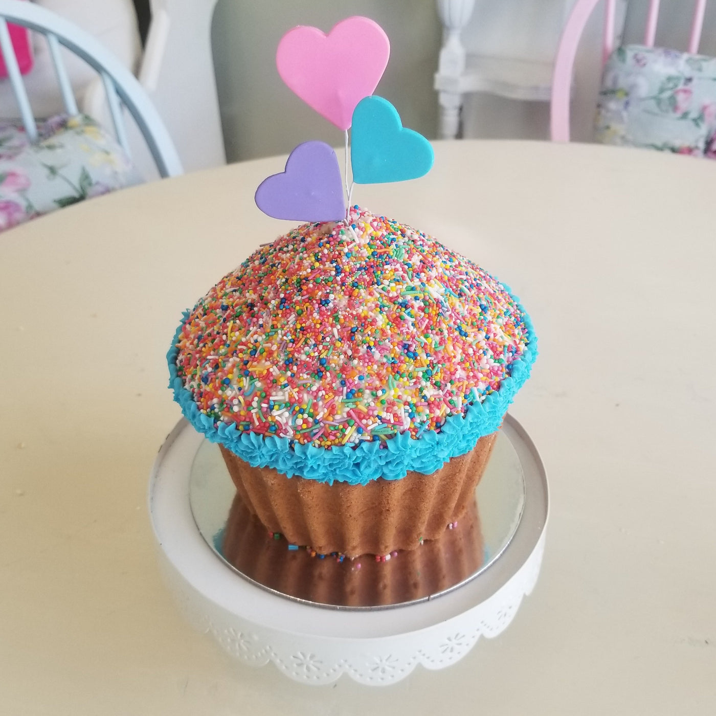Giant Sprinkle Cupcake - My Little Cupcake