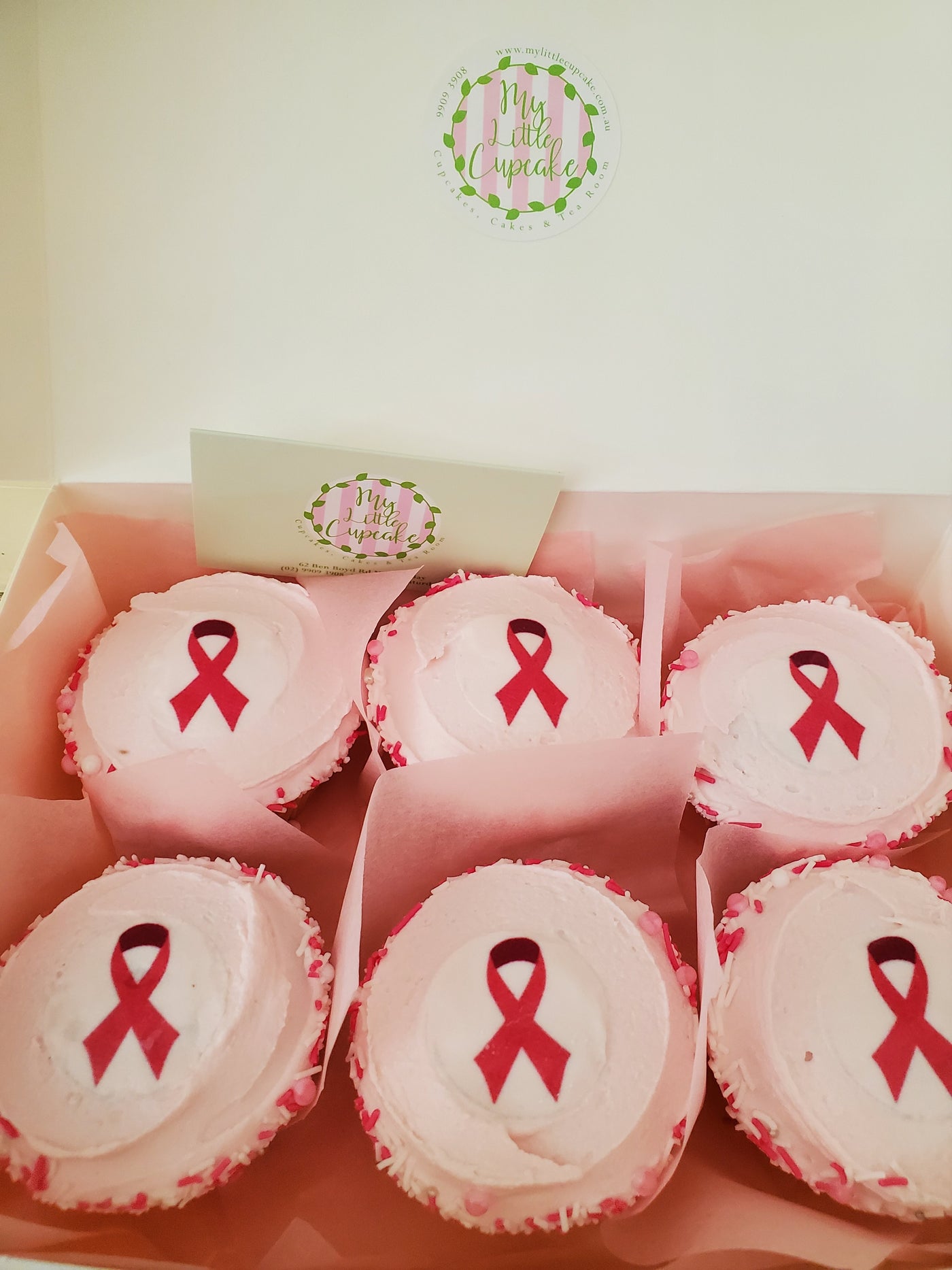 Pink Ribbon Cupcakes - My Little Cupcake