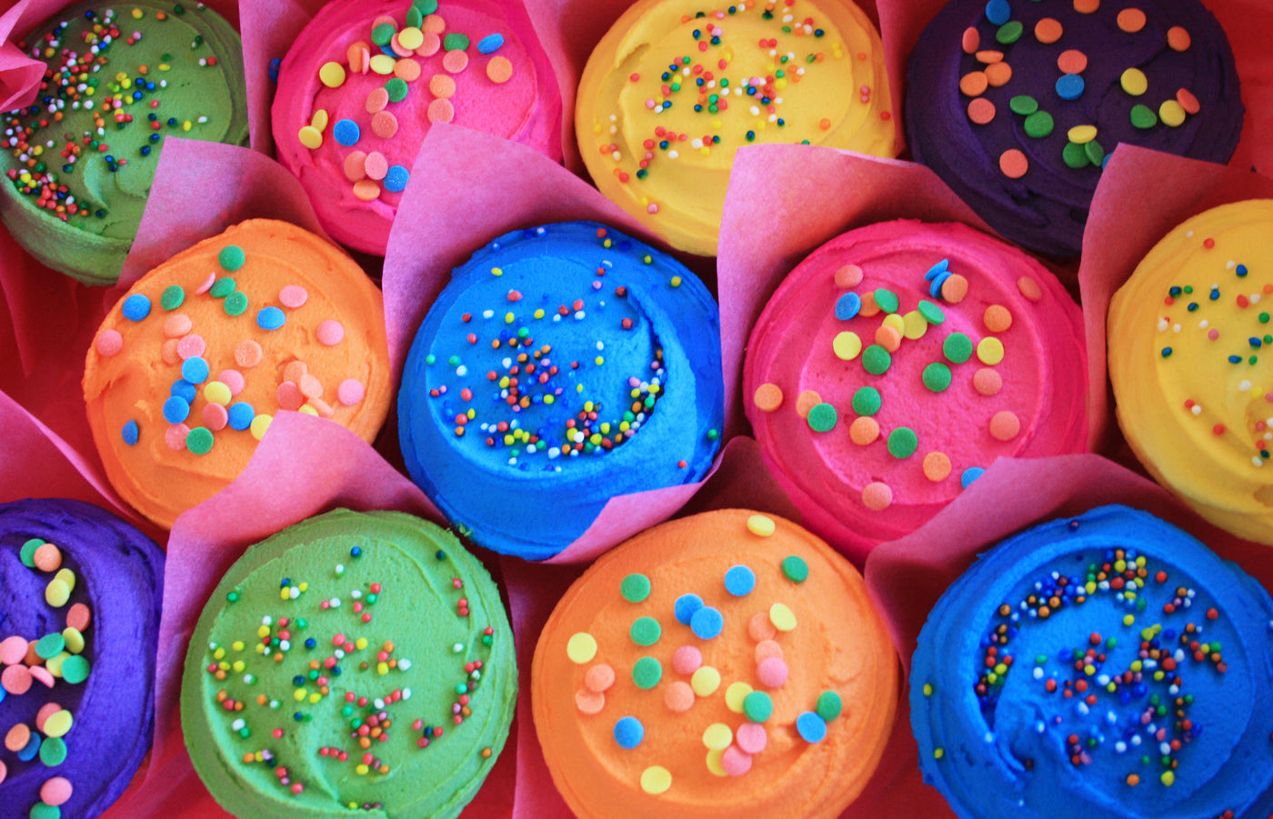 Bright Confetti Cupcakes - My Little Cupcake