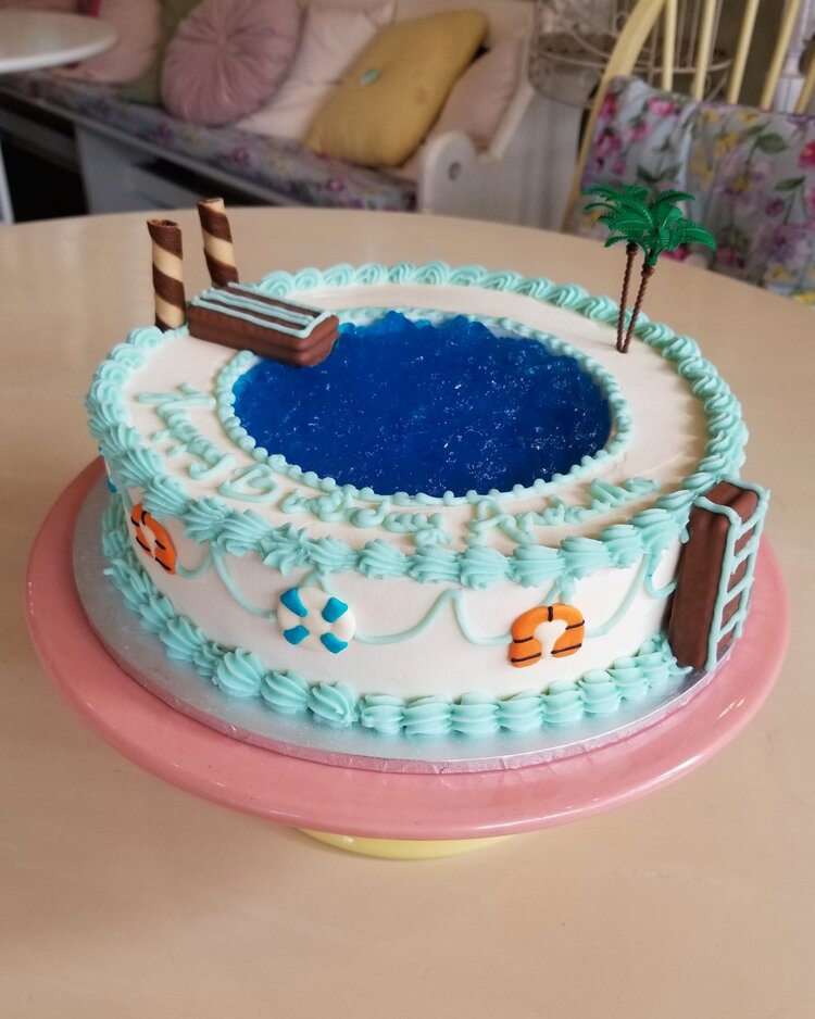 Pool Birthday Cake