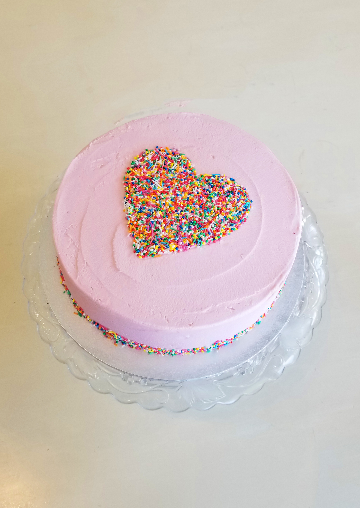 Sprinkle Heart Cake - My Little Cupcake